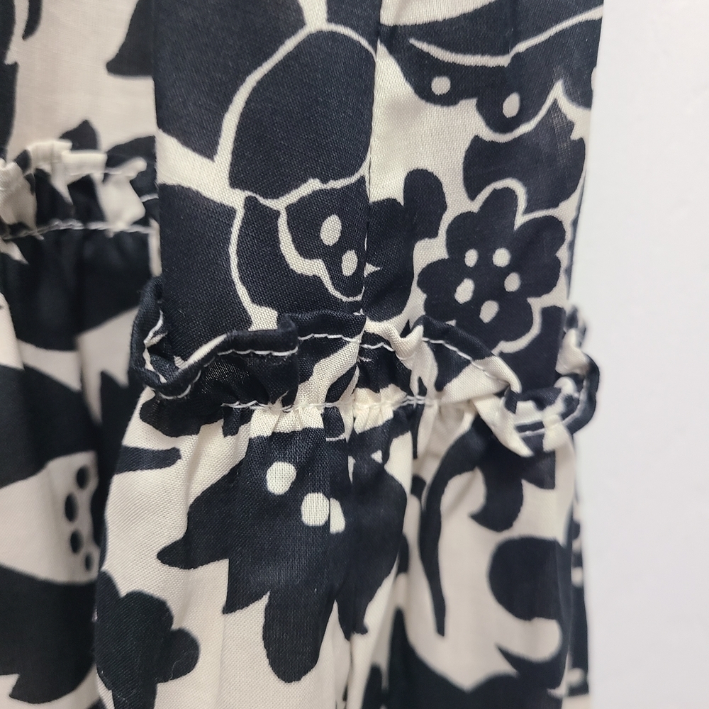 Ann Taylor Monochrome Floral Sleeveless Midi Dress 8P - Picture 6 of 16